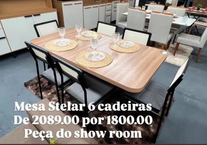 Mesa Estelar 6 Cadeiras em Promoção 
