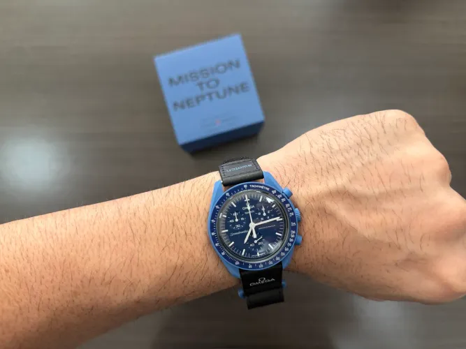 Relógio Omega Swatch Mission To Neptune Completo, com caixa e documentos.