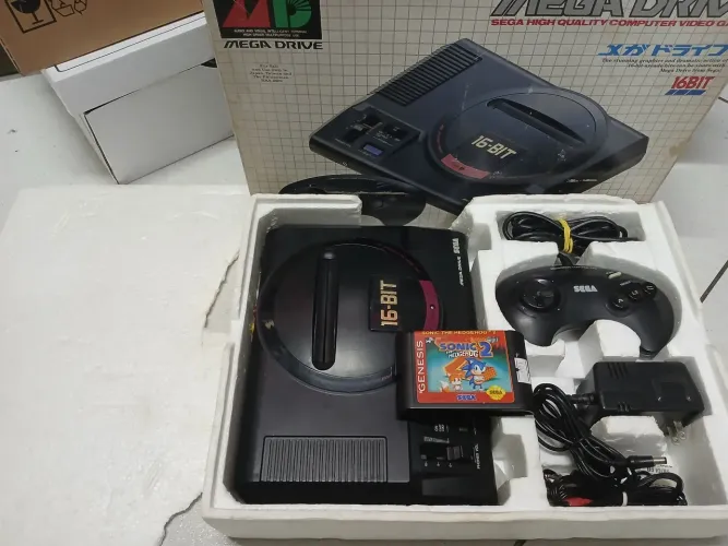 Mega Drive 1 na caixa