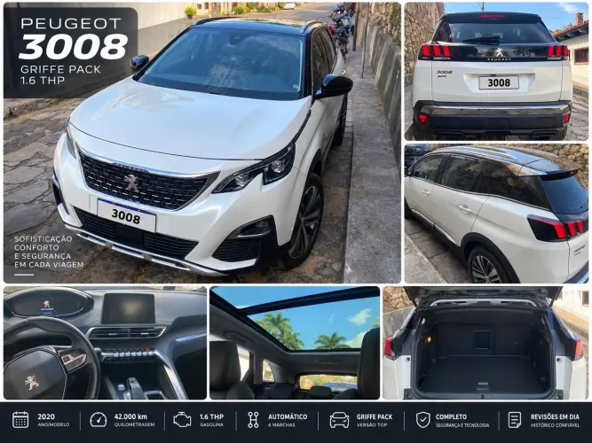 Peugeot 3008 Griffe Pack 1.6 Turbo 16V 5P Aut. 2020
