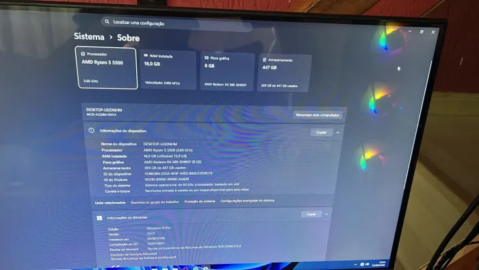 Pc game novo 5 meses de uso