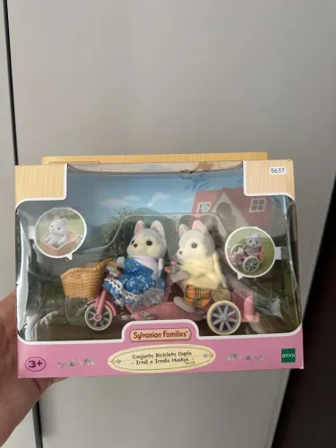 Sylvanian Families 5637 Bicicleta Dupla Huskys Completo com Caixa