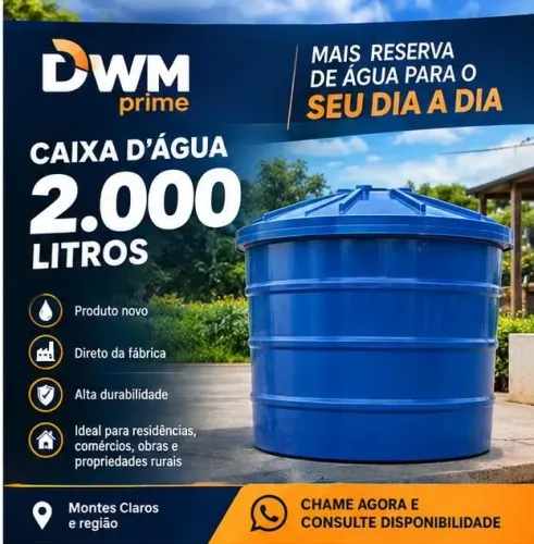 Caixa D?Água 2.000L Nova | Armazenamento de Água