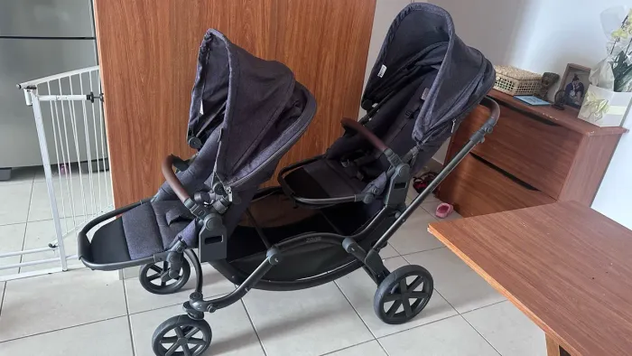 Carrinho de bebê ABC Design zoom duplo cinza