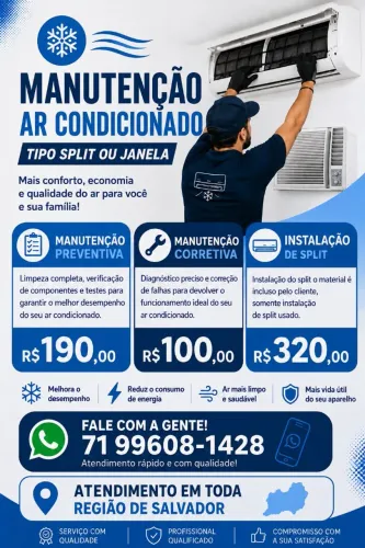 Manutenção e Instalação de Ar Condicionado Split