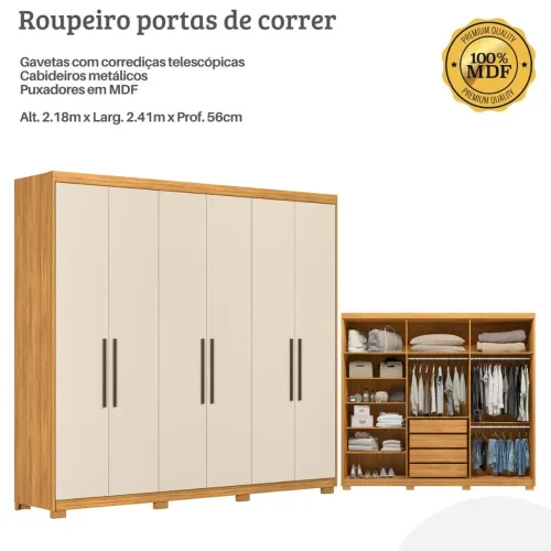 Roupeiro Venice 100% MDF 