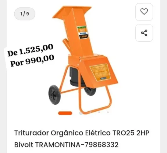 Triturador Orgânico Elétrico TRO25 Tramontina Bivolt