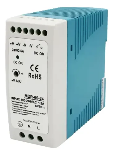 Fonte Chaveada 24v 2,5a Trilho Din Mdr-60-24