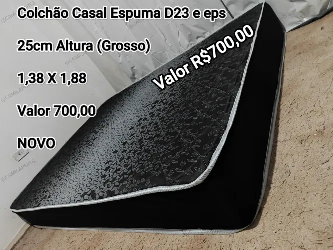 Colchão Casal Espuma D23 e eps NOVO 25cm (ENTREGO)