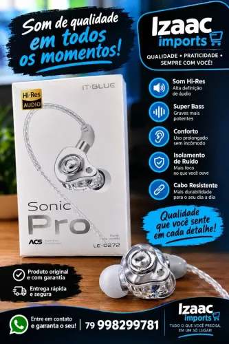 Fone de ouvido com fio