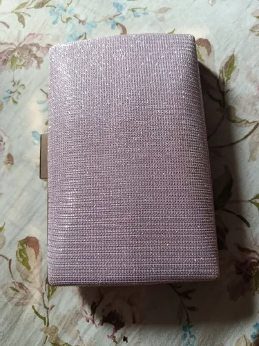 Clutch rosa com brilho
