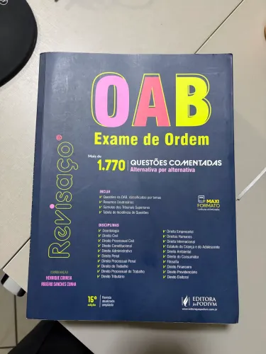 Livro de perguntas e respostas para preparação da 1ª fase da OAB