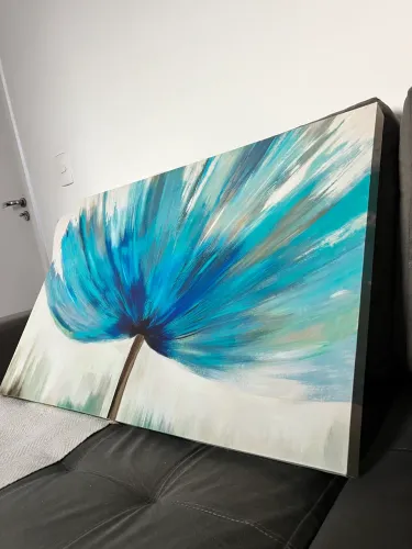 Quadro Flor azul 60x90cm