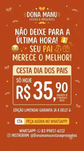 Cesta para o dia dos pais