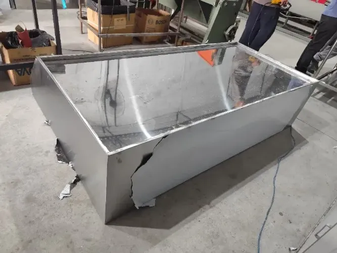 Coifa inox parede 2,00×1,40×0,50 m grande captação