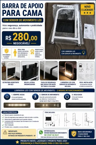 Barra de Apoio para Cama 