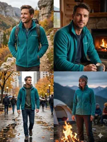 Jaqueta Columbia fleece tamanho médio