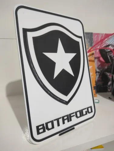 Placa decorativa Botafogo - Feita em 3D