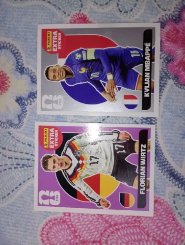 Legends stickers mbappé prata e wirtz lilás 2026 originais Panini