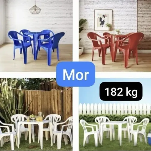 JG MESA PLÁSTICO 4 CADEIRAS