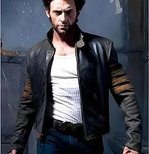 Jaqueta de couro legítimo modelo Wolverine