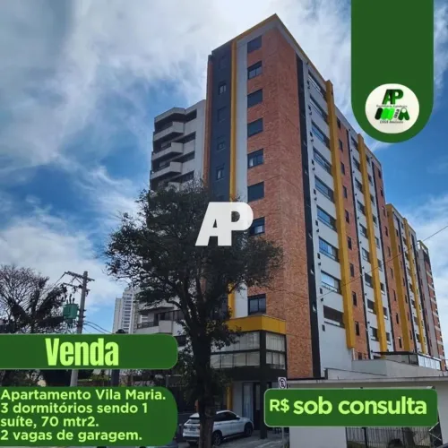 Apartamento (Apartamento Padrão) para Venda, 2 dorm(s), 1 suite(s), 2 vaga(s), 70 m²