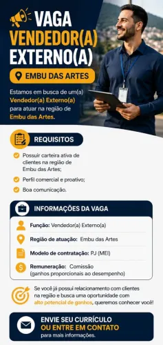 Vendedor Externo - Embu das Artes