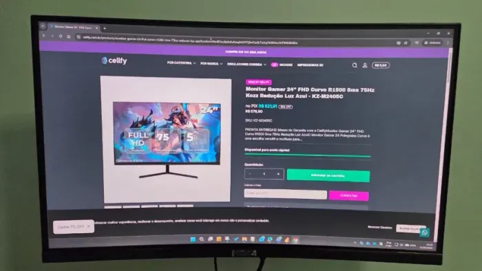 Monitor 24 Polegadas Curvo - KOZZ KZ-M2405C 24