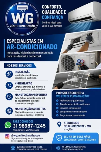 Instalação e manutenção de ar condicionado 