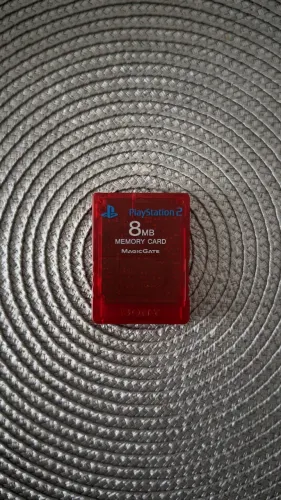 Memory Card PS2 Original Japonês Sony (Vermelho Translúcido)