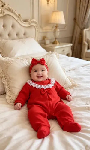 Lindo macacão Vermelho P Bebê