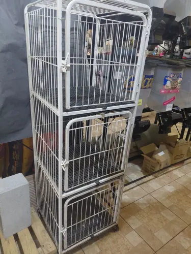 Canil Gaiola Vertical 3 Lugares Cães Cachorro Pet Shop Tosa
