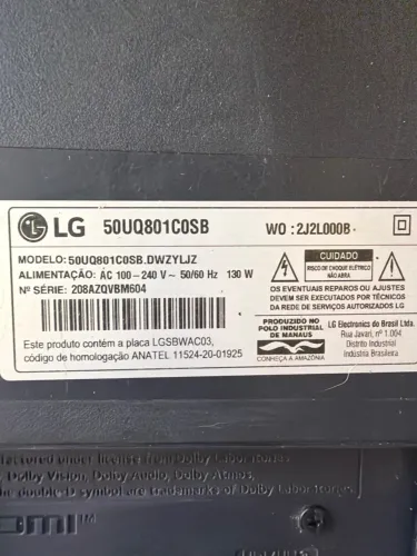 TV 50 polegadas LG com defeito
