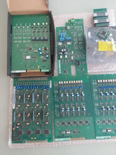 Lote de placas Siemens hipath 1120 2placa tronco analógico, placa ramal 0/10,módulo 16 sla