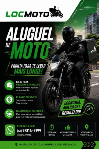 ALUGUEL DE MOTOS COM AQUISICAO - PARA DELIVERY E TRABALHO!