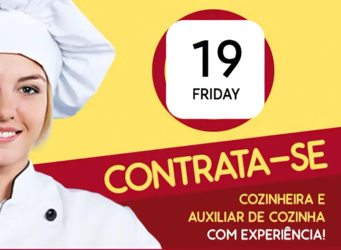 $155, COZINHEIRO PRATO FEITO todos os dias 11 AS 19 IPIRANGA 