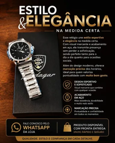 Relógio poedagar luxo e exclusividade em uma só peça