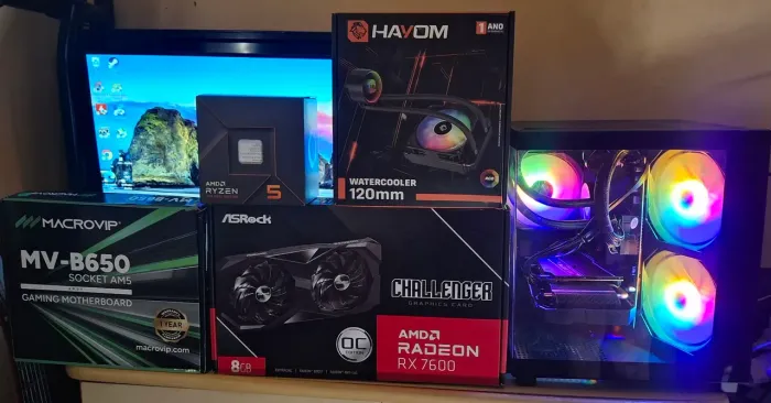 Pc Gamer ryzen 7600/ B650M/ RX 7600/ 16GB DDR5/ Nvme 512GB