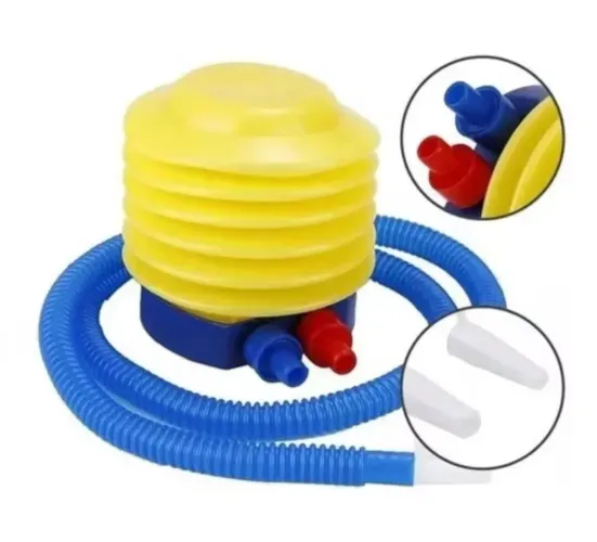 Bomba Manual Inflador Sanfonada Para Encher colchão inflável Piscina Boia Pilates Balões
