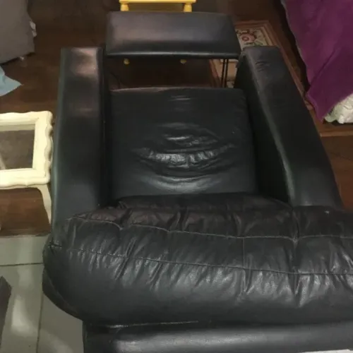 cadeira super macia em couro reclinável