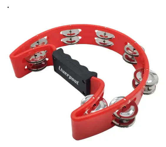 Pandeiro Profissional Meia Lua Diversas Cores Liverpool Cor Vermelho