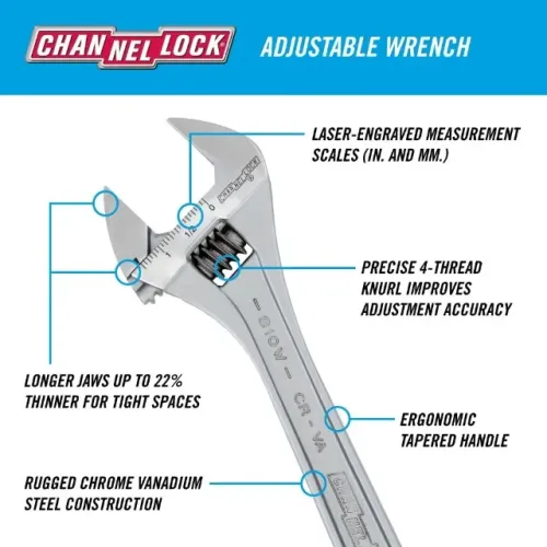 CHANNELLOCK, 806W, 15,24 cm chave inglesa NOVA, SEM USO!