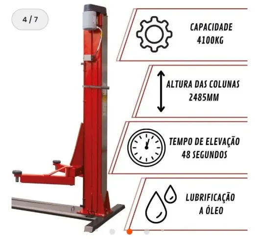 Elevador hidráulico automotivo Mercosul 4 toneladas