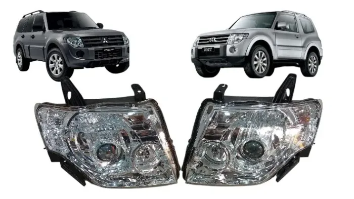 Par de Farol Mitsubishi Pajero Full 2008 A 2014 Usado Original