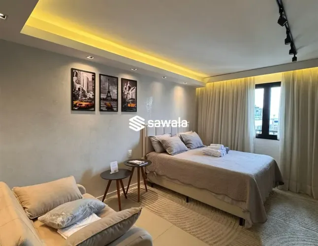 Studio Novo Porteira Fechada e Mobiliado com 32m2 e 1 quarto em Centro - Rio de Janeiro