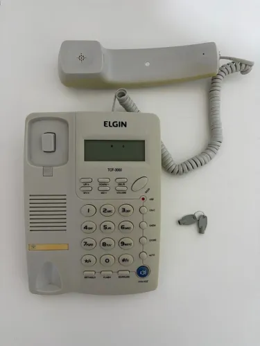 Telefone fixo com fio Elgin TCF 3000 Cinza