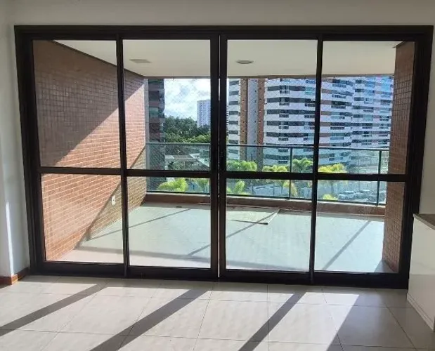 Porta deslizante em alumínio bronze