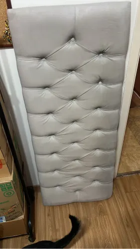 Cabeceira de cama de casal cinza 