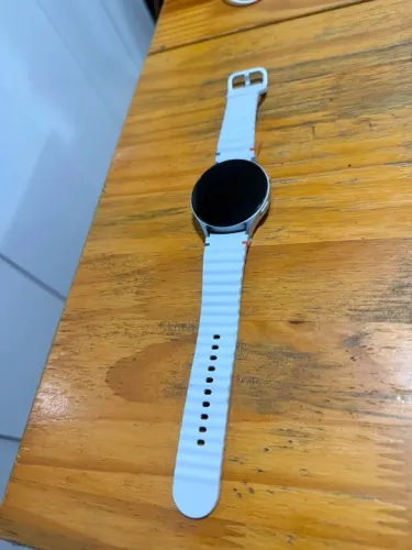Samsung Galaxy Watch Watch 7 de 44 mm e 1,47 polegadas com Pulseira FKM Cor Prata