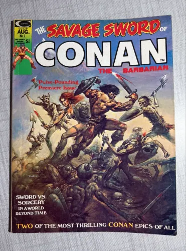 HQ The Savage Sword of Conan The Barbarian #1 Marvel 1974 importada